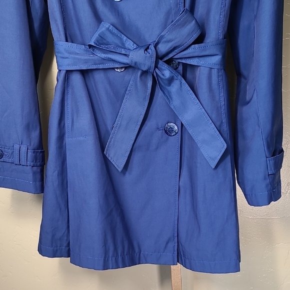 DKNY Royal Blue Trench Coat - Picture 5 of 16
